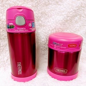 ⭐SOLD⭐THERMOS bottle and food jar set - PINK